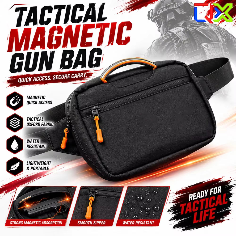 Edc Carry Bag For Men - Borsa Tattica Magnetica a Sgancio Rapido